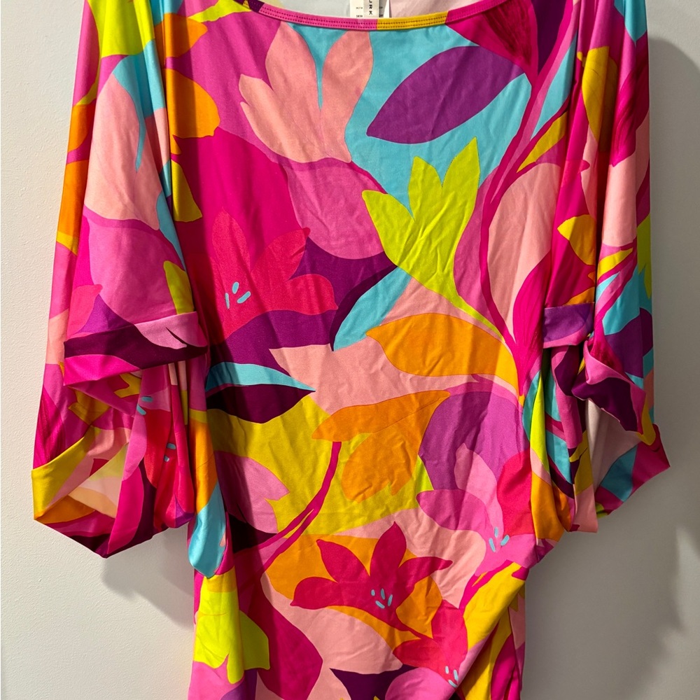 Trina Turk Multicolor Floral dress beach coverup